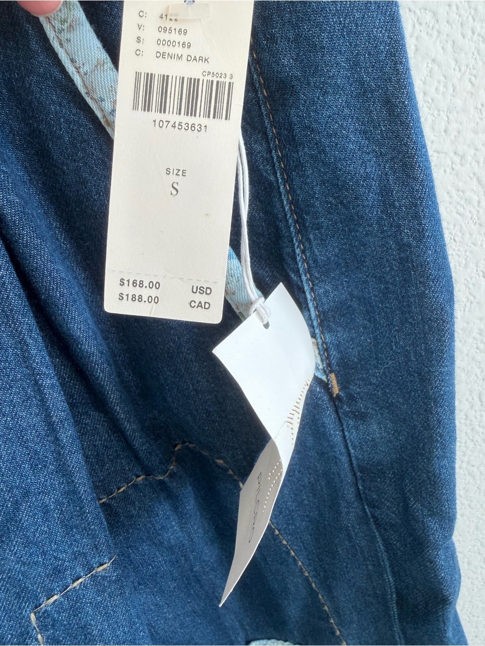 NWT Pilcro Anthropologie Positano Patchwork Denim Jeans Small - Picture 4 of 5